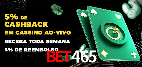Promoções do cassino ao Vivo bet465
